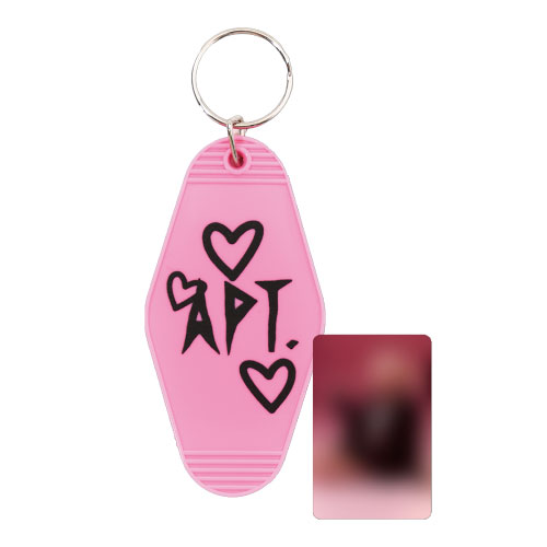 ROSÉ [ROSIE] APT. KEYCHAIN pink-heart & random APT. photocard