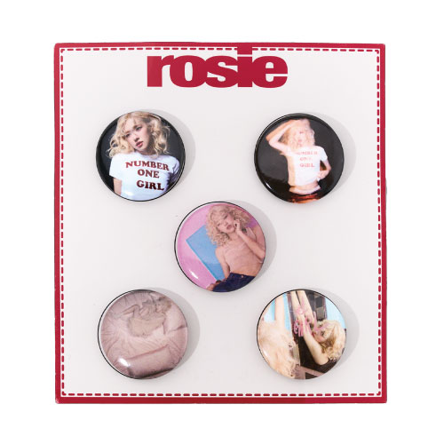 ROSÉ [ROSIE] PIN BUTTON SET  A